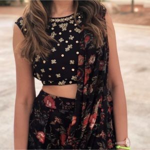 Floral ready to wear sari